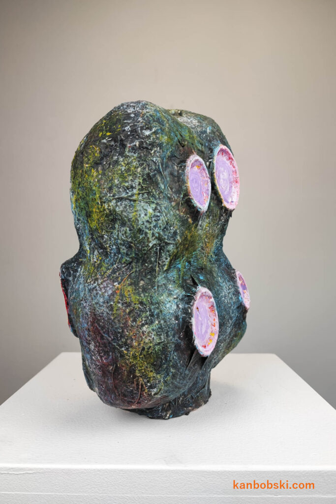 Strange modern sculptural object with latex - by Paul Kanbobski
