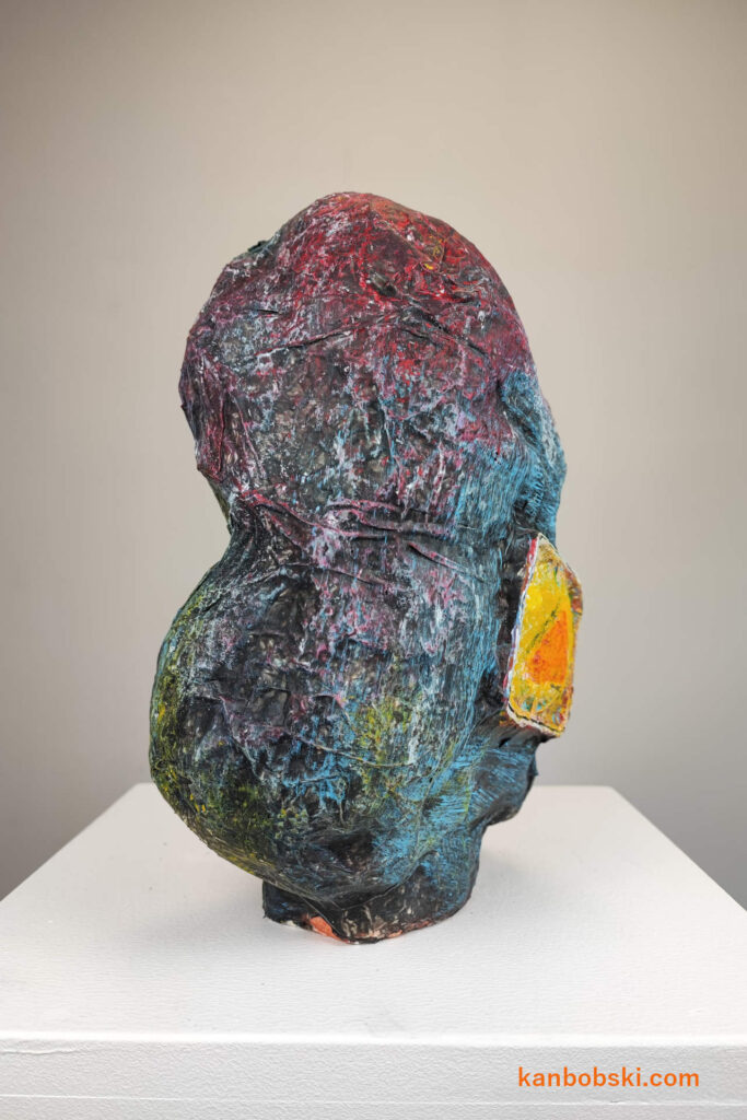Strange modern sculptural object with latex - by Paul Kanbobski